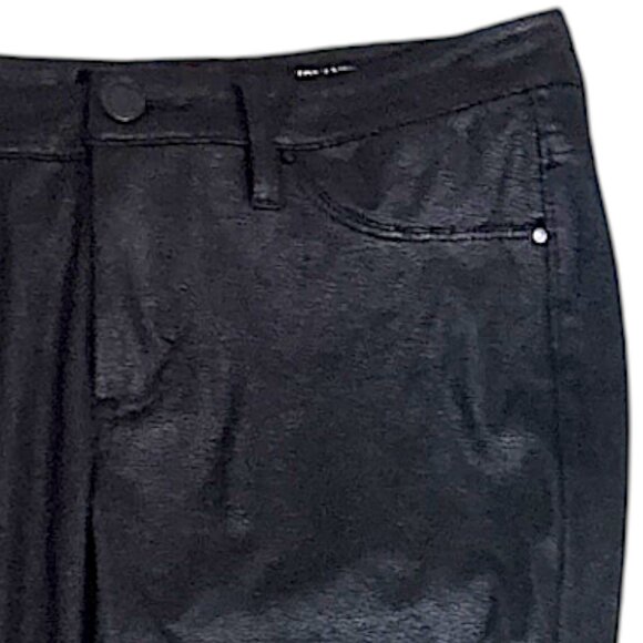 BLANKNYC Spray On Super Skinny Textured Ankle Pants Size 27 Black Rocker Biker - Picture 6 of 15